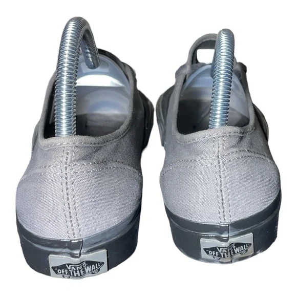 Vans Gray Two Tone Lace Up Sneakers Off The Wall Men size 6.5 and Women 8.0 - Picture 4 of 12